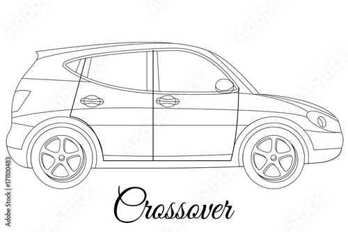crossover car body type outline