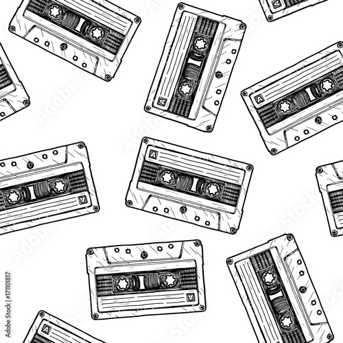 Pattern with audio cassette