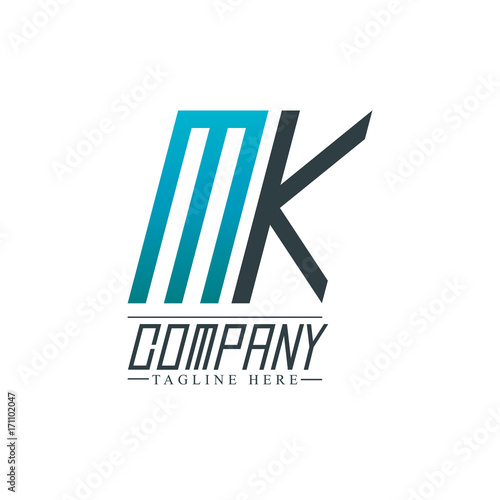 Initial Letter MK Design Logo Template