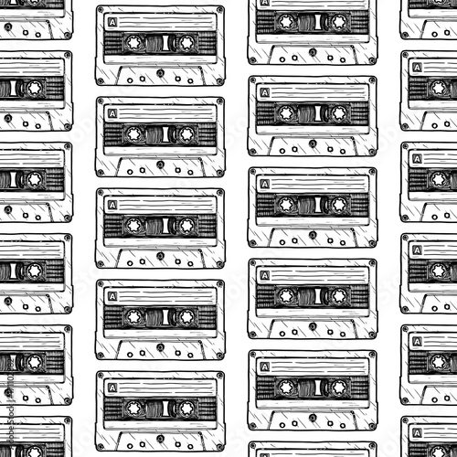 Pattern with audio cassette
