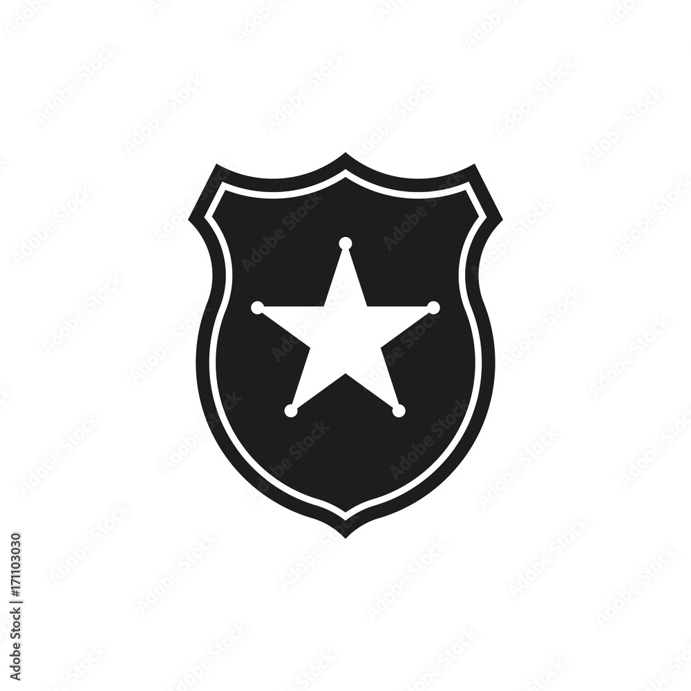Police officer badge design. Vector. Police officer badge design. Vector.
