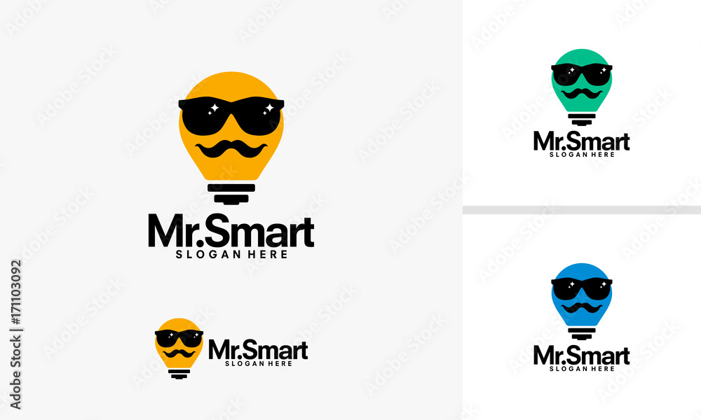 Vecteur Stock Mister Smart Logo designs vector, Men Inspiration logo  template | Adobe Stock