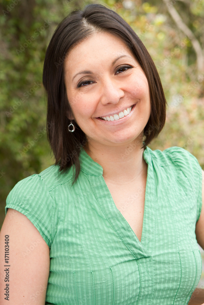 Beautiful woman smiling. Beautiful woman smiling.