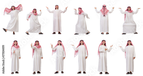 Arab man isolated on white background