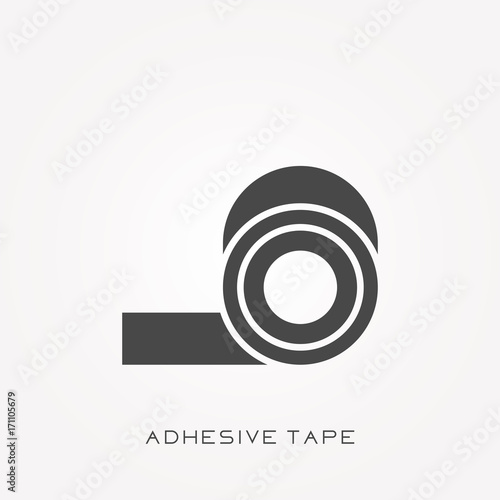 Silhouette icon adhesive tape