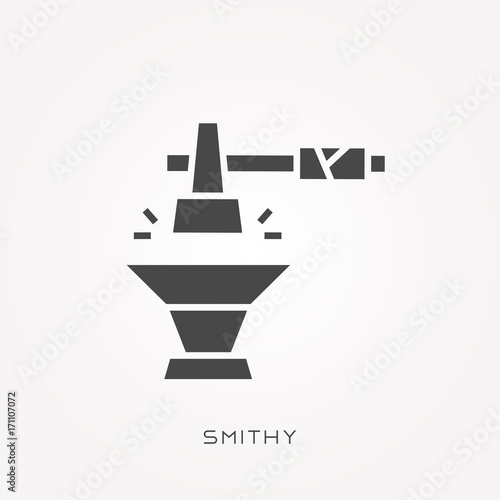 Silhouette icon smithy