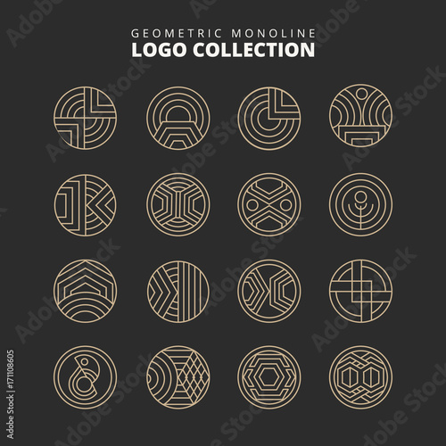 Geometric Logo set. Line logo symbol. ornament collection.