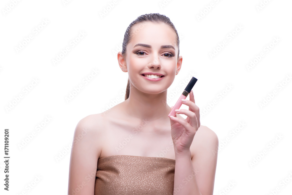 Young beautiful female fashion model with make up Young beautiful female fashion model with make up