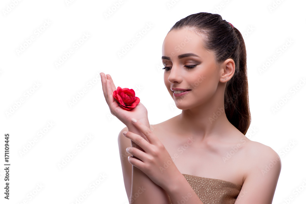 Young beautiful female fashion model with make up Young beautiful female fashion model with make up