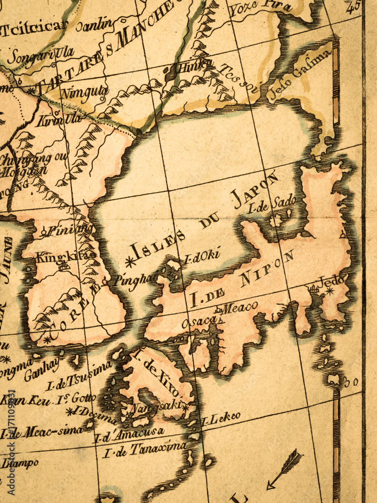 Obraz premium 古地図 日本