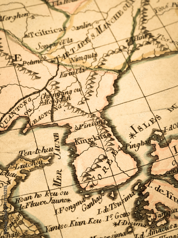 古地図　朝鮮半島