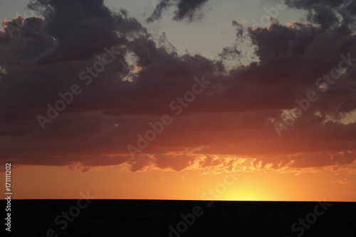 Sunset in the road...
