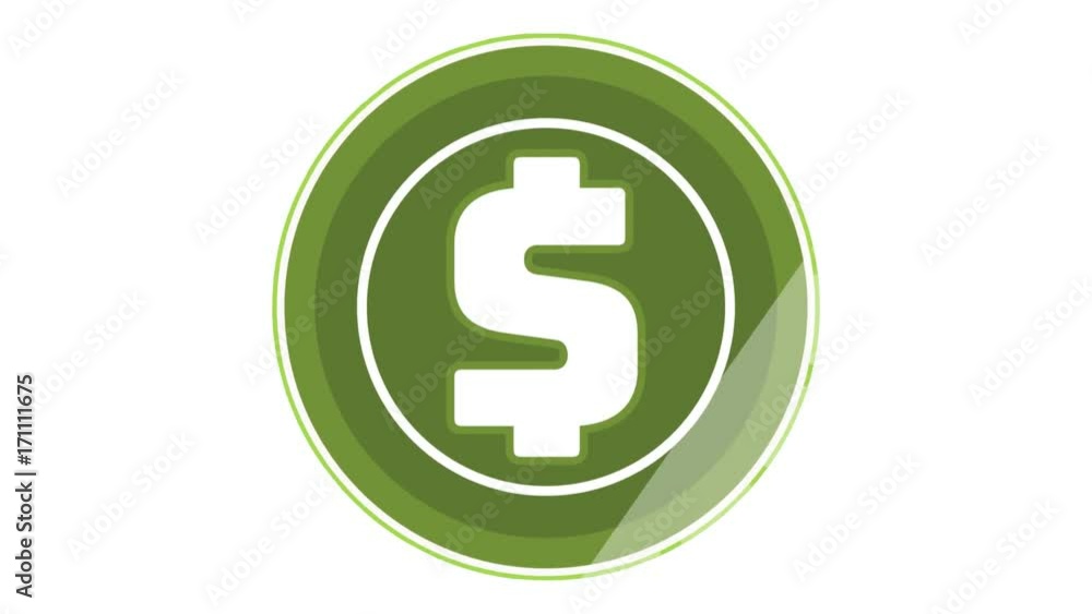 Cripto currency green dollar coin looped rotate. Seamless video available in 4K FullHD and HD render footage with alpha matte Cripto currency green dollar coin looped rotate. Seamless video available in 4K FullHD and HD render footage with alpha matte
