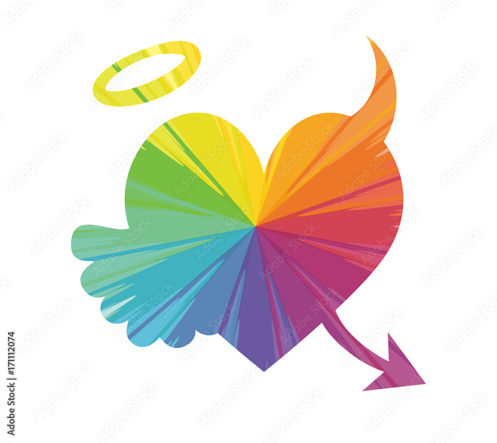 dark heart multicolored abstract icon dark heart multicolored abstract icon