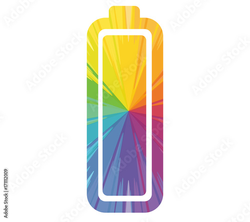 battery multicolored abstract icon