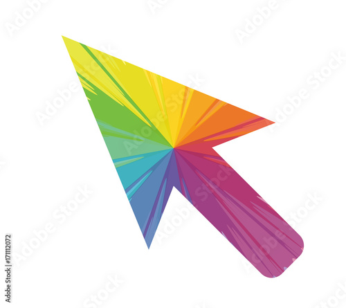 cursor multicolored abstract icon