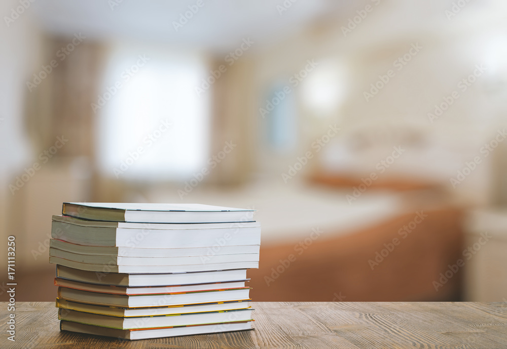 books on old wooden table books on old wooden table