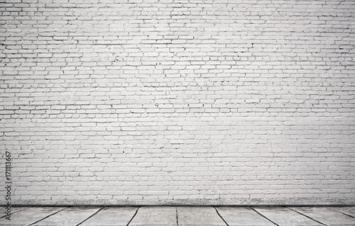 interior with brick wall