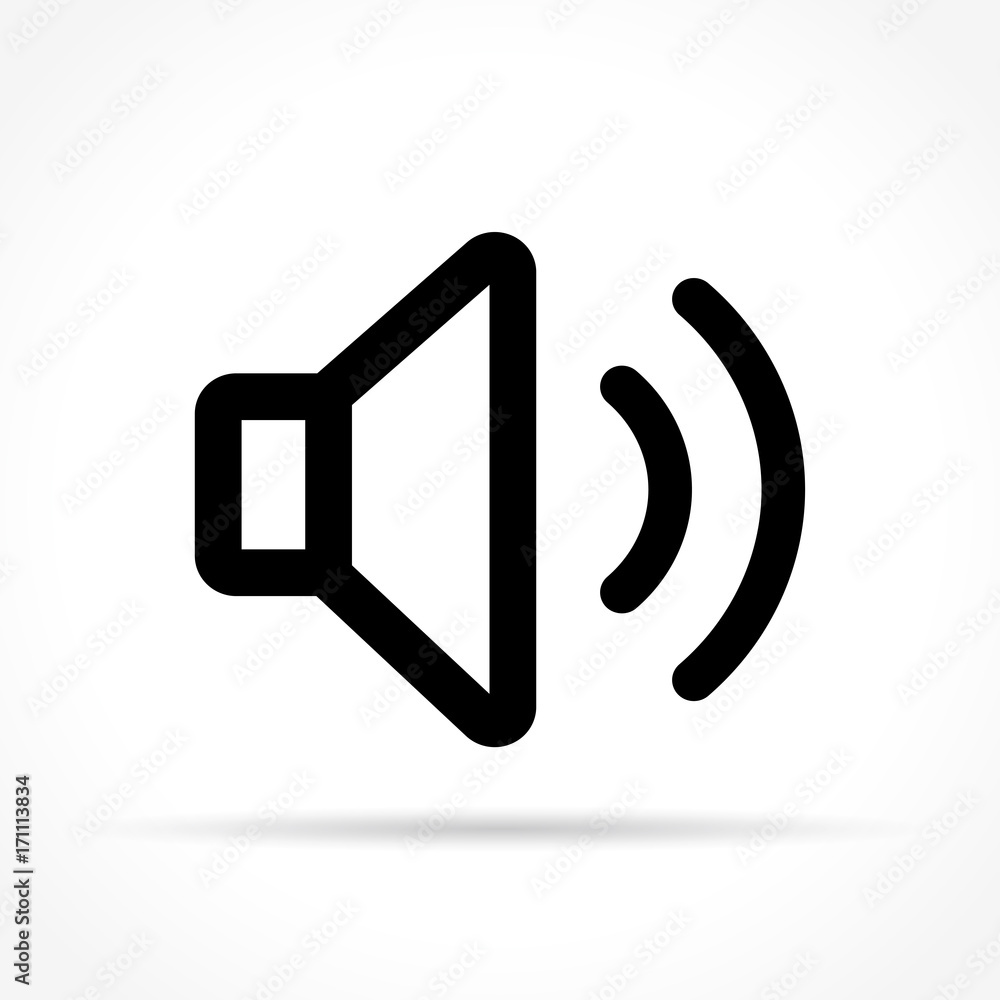sound icon on white background sound icon on white background
