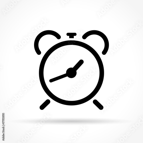 clock icon on white background