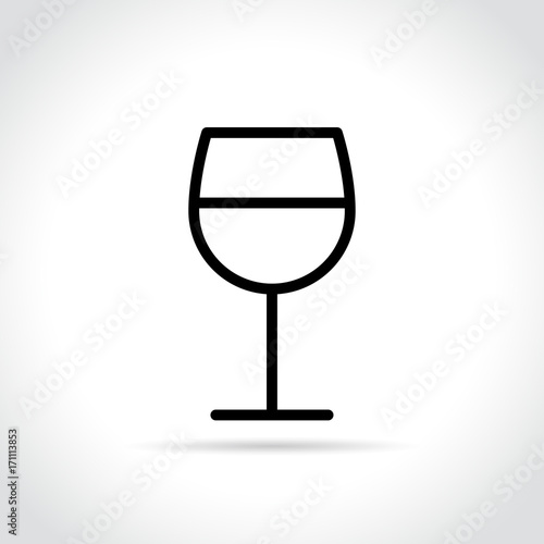 glass icon on white background