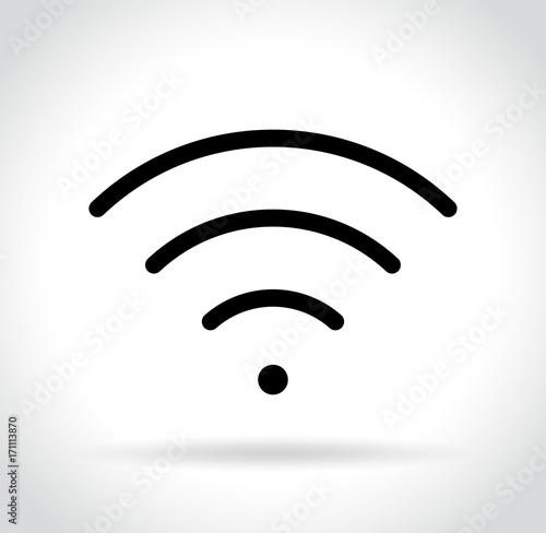 wifi line icon on white background