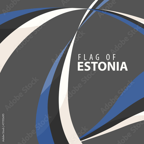 Flag of Estonia against a dark background