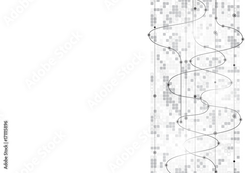 vector white background abstract technology communication data Science