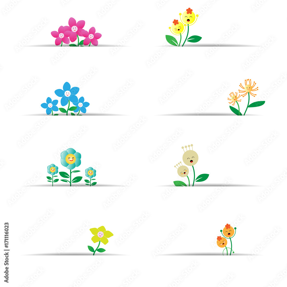 Cute flowers with white paper