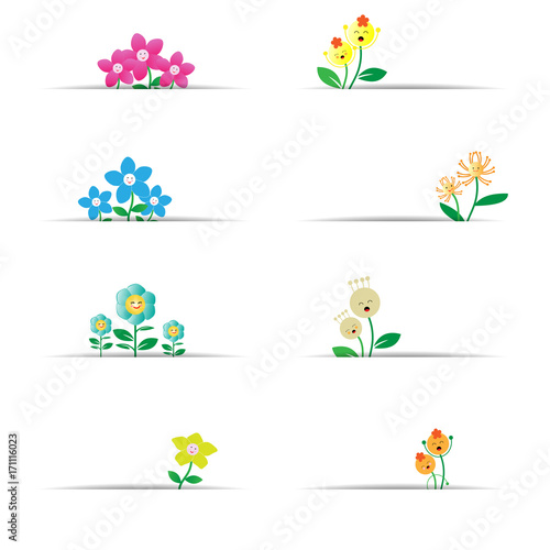 Cute flowers with white paper