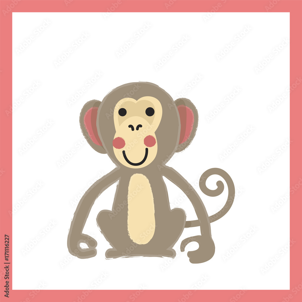 Fototapeta premium Illustration drawing style of animal