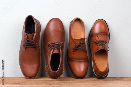 Vintage fashion leather men shoes luxury design.