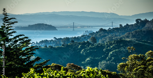 Tableau sur toile muir beach on pacific ocean coast in california