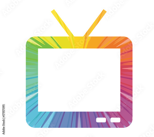 tv multicolored abstract icon photo