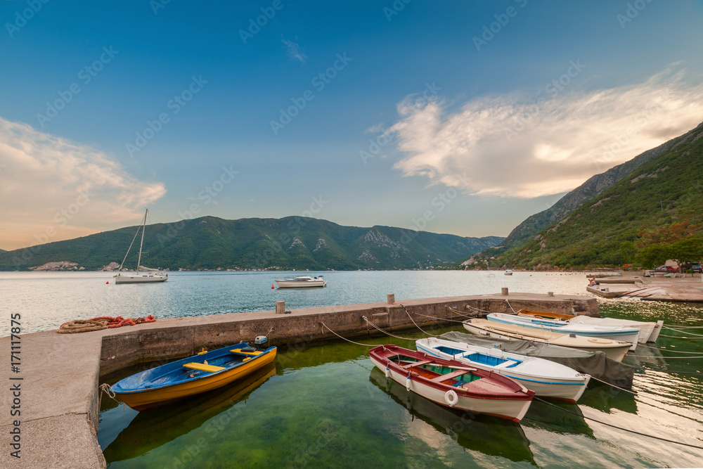 Beautuful seascape with boats