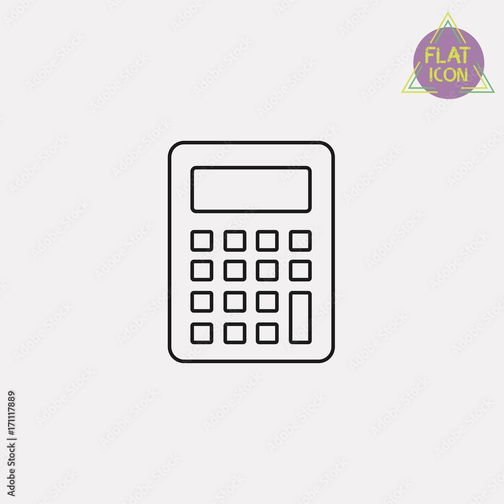calculator line icon calculator line icon
