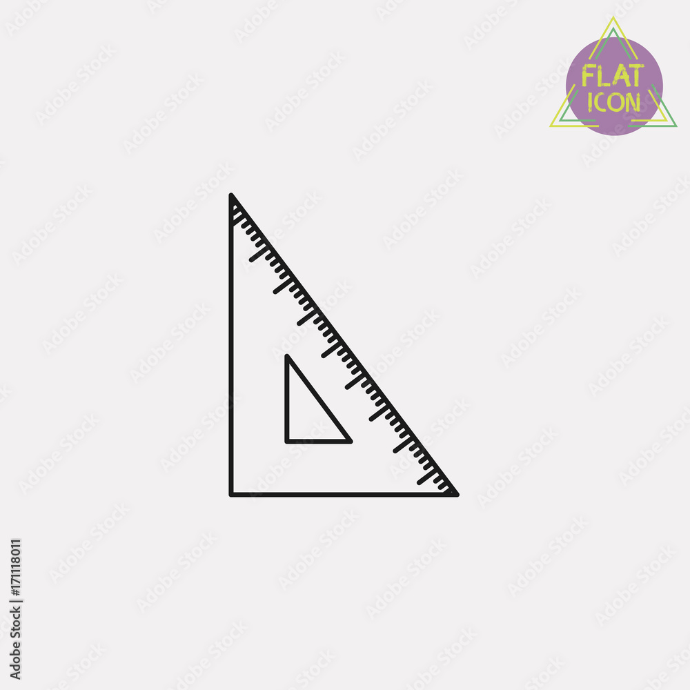 triangle ruler line icon
