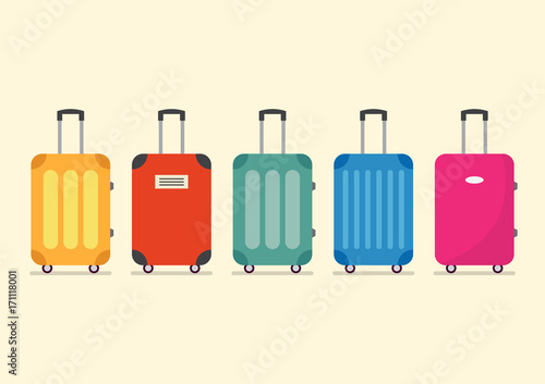 Travel luggage set for vacation and journey