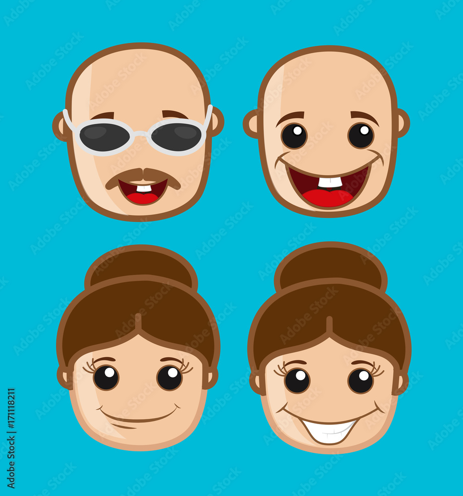 Funny Cartoon People Faces Funny Cartoon People Faces