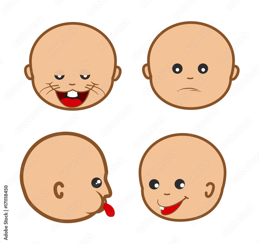 Funny Cartoon Babies Face Expression Funny Cartoon Babies Face Expression