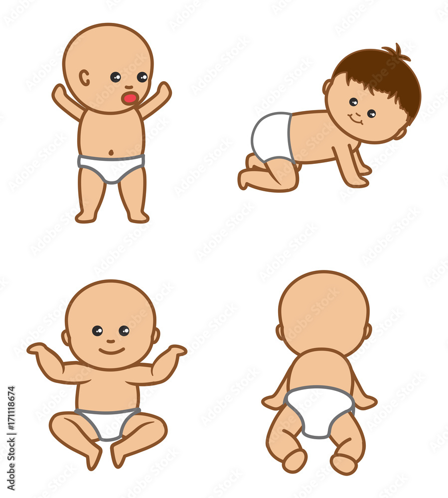 Naughty Cartoon Babies - clip-art characters vector Naughty Cartoon Babies - clip-art characters vector