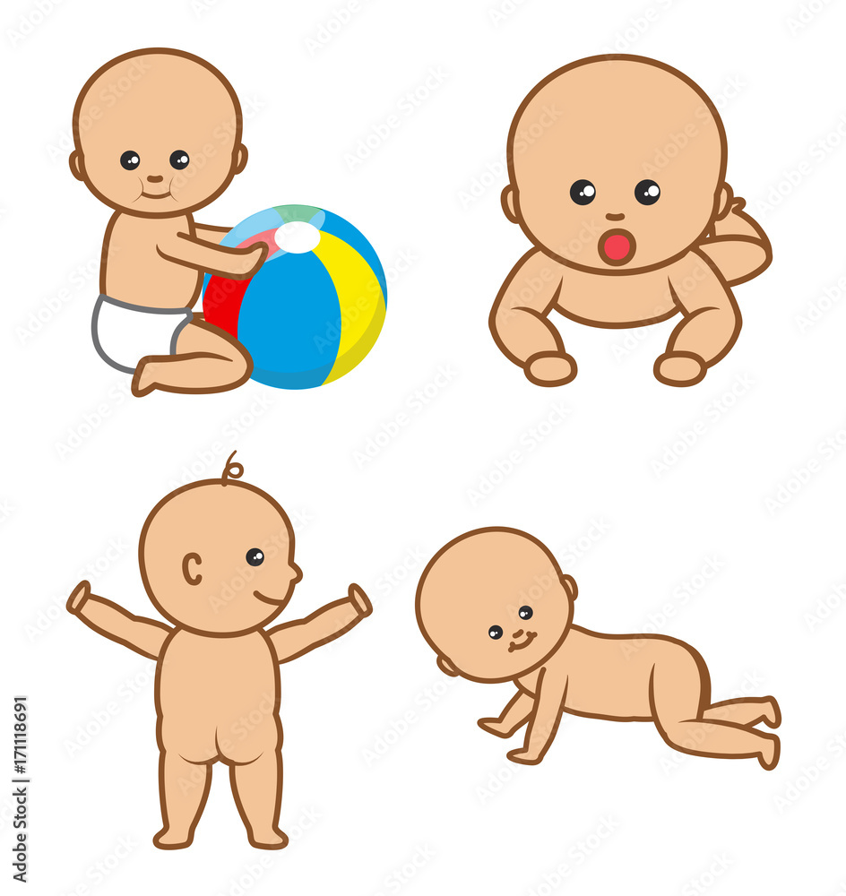 Cartoon Babies - clip-art characters vector Cartoon Babies - clip-art characters vector