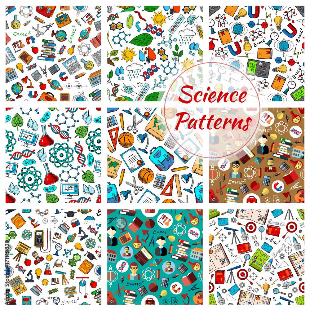 Science seamless patterns for education design Science seamless patterns for education design