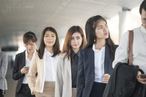 Team of Asian man and woman business people in business suit  Portrait business concept.