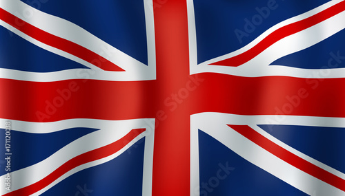Grean Britain or Union Jack 3d flag