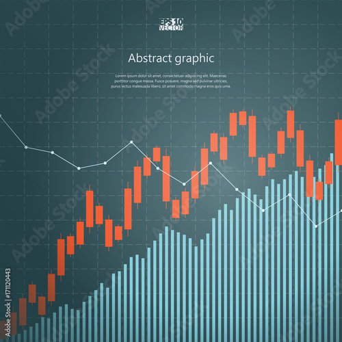 Abstract background with stock graph. Eps10 Vector illustration.
