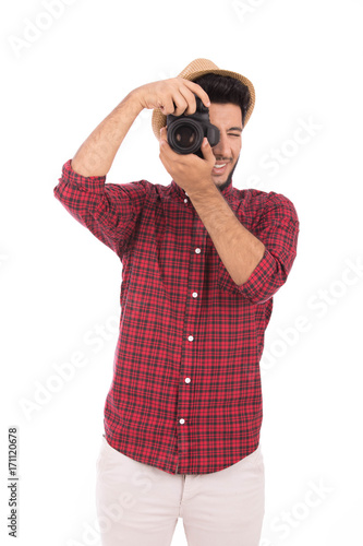 Smiling photographer