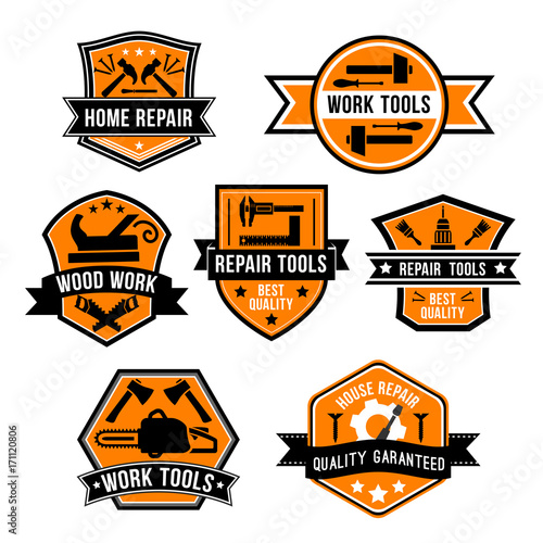 Hardware work tool isolated icons