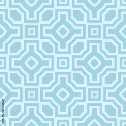 Geometric blue abstract seamless pattern for fabrics