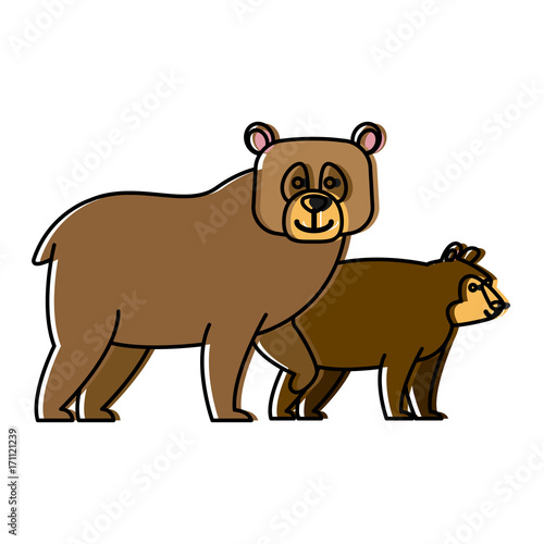 bear cartoon animal icon vector illustration graphic design